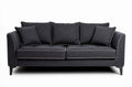 Sofa dwuosobowa z poduszkami 190 x 85 x 80cm w kolorze ciemnoszarym