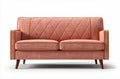 Sofa tapicerowana w kolorze różowym 180 x 90 x 80cm z drewnianymi nogami